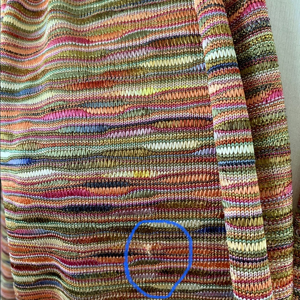 Ruby Rd. MultiColor Woven Tie @ Waist Top - Picture 6 of 6